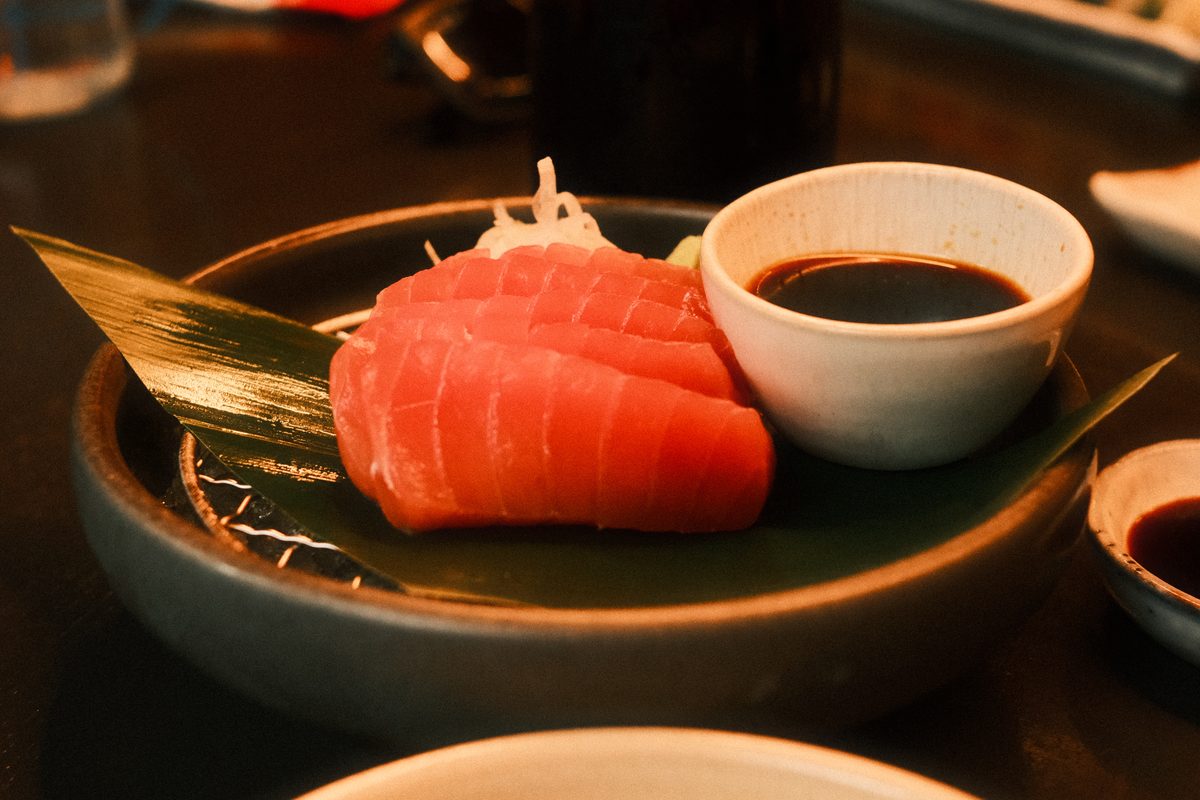 Food product photography Newcastle — sashimi dish