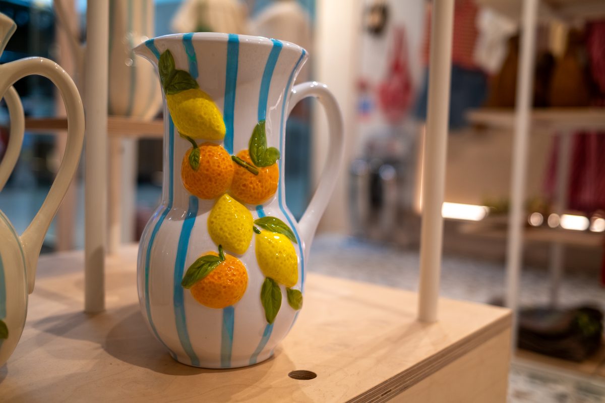 Commercial product photography Newcastle — hand-painted ceramic jug